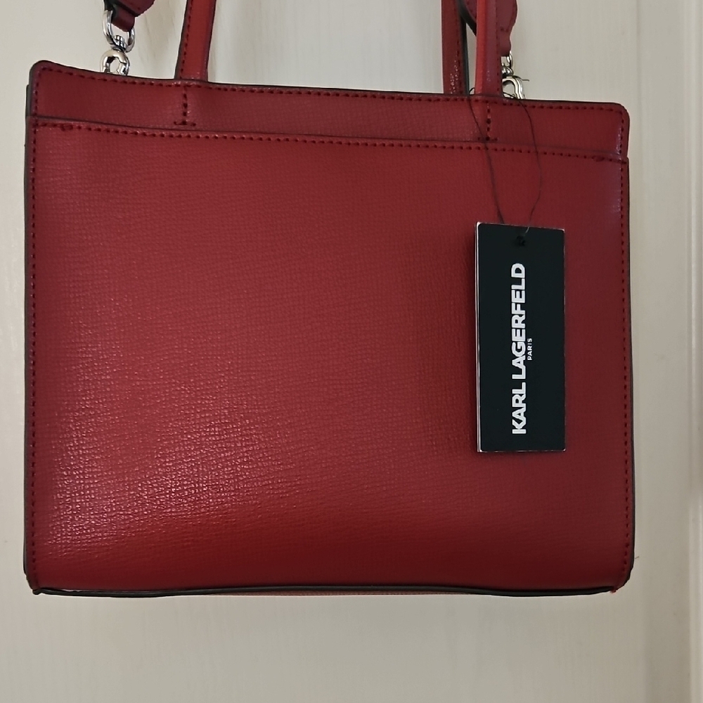 Karl Lagerfeld Red Messenger Bag - Picture 3 of 4